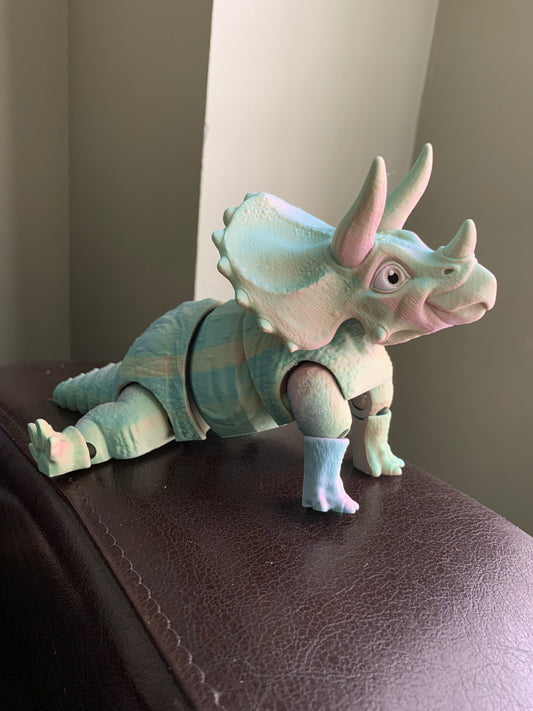 Dinosaur Triceratops Flexi Model Toy