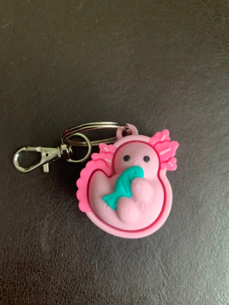 Clickie Axolotl With Fish Clicker
